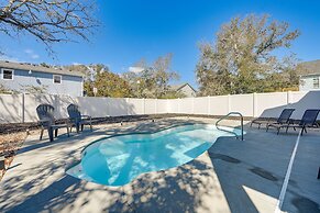 Oak Island Home w/ Pool: Walk to Long Beach!