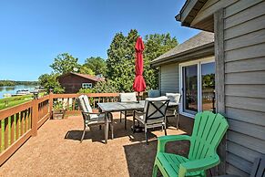 Family Home w/ Deck, Yard, Dock on Rock River