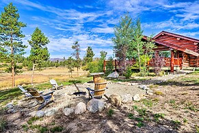 < 1 Mi to Lake Granby: Log Cabin w/ Fire Pit
