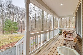 Large Deck & Fire Pit: Secluded Pocono Lake Home