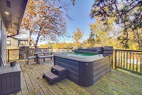 Deck & Boat Dock: Lakefront Cabin in Eucha!