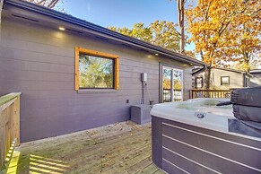 Deck & Boat Dock: Lakefront Cabin in Eucha!