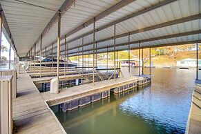 Deck & Boat Dock: Lakefront Cabin in Eucha!