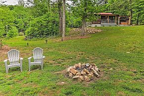 Covered Deck & Fire Pit: Smoky Mountain Cabin