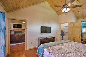 Deck & Hot Tub: Bryson City Riverfront Cabin!