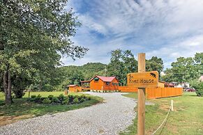 Deck & Hot Tub: Bryson City Riverfront Cabin!