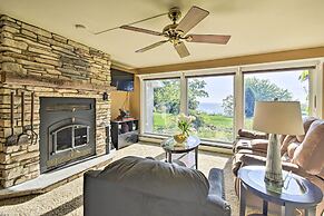 Deck + Fire Pit: Waterfront Lake Michigan Escape
