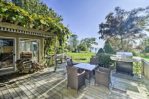 Deck + Fire Pit: Waterfront Lake Michigan Escape