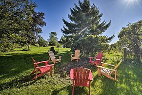 Deck + Fire Pit: Waterfront Lake Michigan Escape