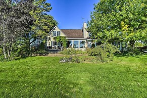 Deck + Fire Pit: Waterfront Lake Michigan Escape