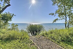 Deck + Fire Pit: Waterfront Lake Michigan Escape