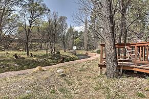 Lovely Creekside Ruidoso Home w/ Hot Tub & Deck!
