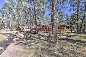 Lovely Creekside Ruidoso Home w/ Hot Tub & Deck!