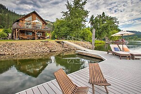 Waterfront Cabin w/ 2 Boat Docks & Mtn Views!