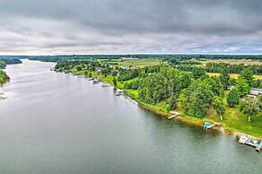 Riverfront Home w/ Dock ~ 6 Mi to Cheboygan!