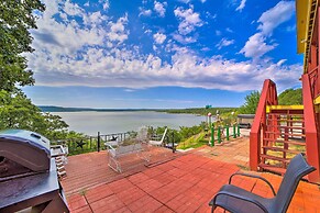 Waterfront Lake Eufaula Home: Multi-level Balcony
