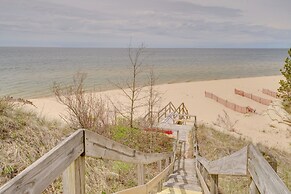 Beachfront Lake Michigan Cottage: Fire Pit & Deck
