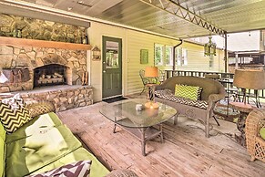 Deck w/ Fireplace: Pet-friendly Lake Lure Retreat