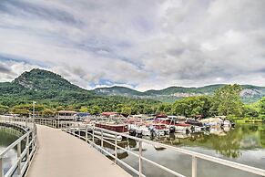 Deck w/ Fireplace: Pet-friendly Lake Lure Retreat