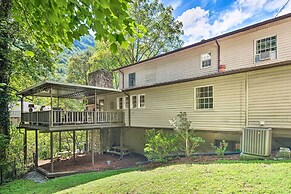 Deck w/ Fireplace: Pet-friendly Lake Lure Retreat