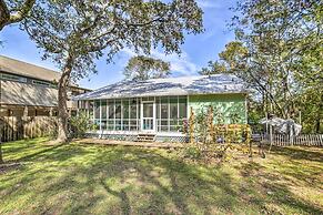 Oak Island Home w/ Yard < 1 Mi to the Beach!