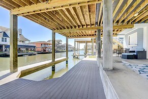 Private Dock & Patio: Waterfront Galveston Retreat