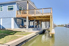 Private Dock & Patio: Waterfront Galveston Retreat