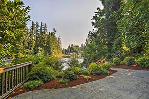 Lakefront Olympia Home w/ Private Dock + Views!