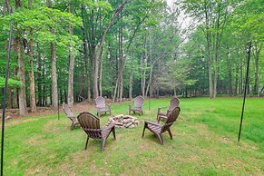 Furnished Deck + Fire Pit: Lake Wallenpaupack Home