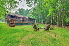 Furnished Deck + Fire Pit: Lake Wallenpaupack Home