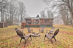 Furnished Deck + Fire Pit: Lake Wallenpaupack Home