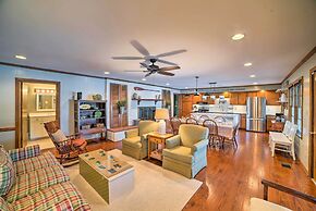 Lakefront Harrison Home w/ Sunroom, Deck, & Dock!