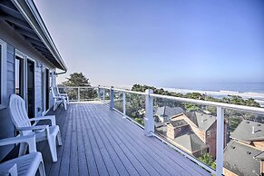 Ocean-view Lincoln City Retreat w/ 3 Viewing Decks