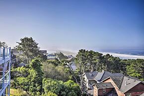 Ocean-view Lincoln City Retreat w/ 3 Viewing Decks