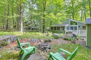 1 Block to Lake: Poconos Getaway w/ Fire Pit!