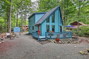 Colorful Pocono Lake Cabin w/ Deck & Fire Pit