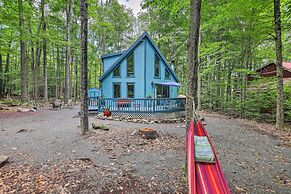 Colorful Pocono Lake Cabin w/ Deck & Fire Pit
