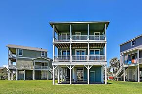 Breezy Galveston House w/ 2 Decks & Ocean Views!