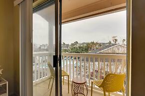 Balcony & Community Pool Deck: Condo in Galveston