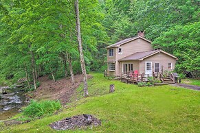 'the Mill River Cabin w/ Fireplace & River View!