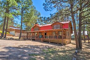 Rustic Ruidoso Log Cabin With Hot Tub & Deck!