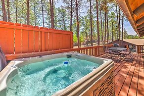 Rustic Ruidoso Log Cabin With Hot Tub & Deck!