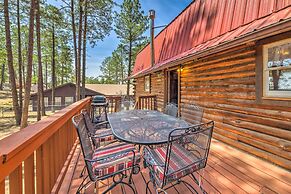Rustic Ruidoso Log Cabin With Hot Tub & Deck!