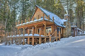 Alpine Adventures: Cozy Log Cabin w/ Deck & Views!