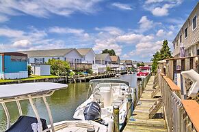 Deck w/ Canal Access: Ocean City Townhome