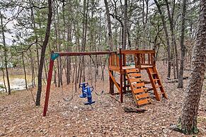 Broken Bow Log Cabin w/ Fire Pit, Pond, & Deck!