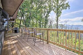 Deck & Hot Tub: Mtn-view Gatlinburg Cabin
