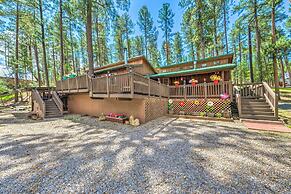 Sleepy Bear Cabin in Ruidoso: Deck & Yard Games!