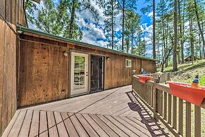 Sleepy Bear Cabin in Ruidoso: Deck & Yard Games!