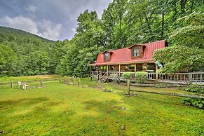 Scenic Creekside Cabin w/ Wraparound Porch!